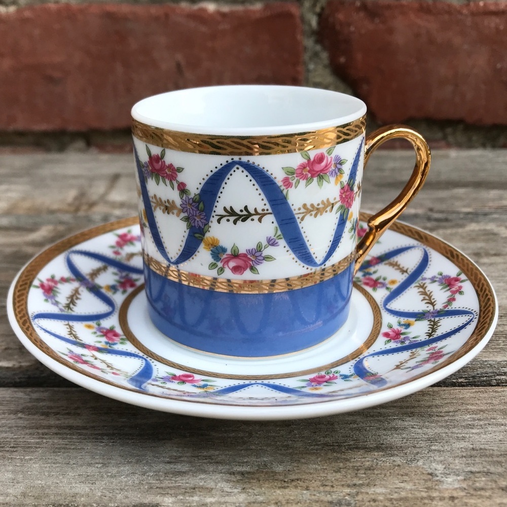 Refined Petite Blue Cup and Saucer